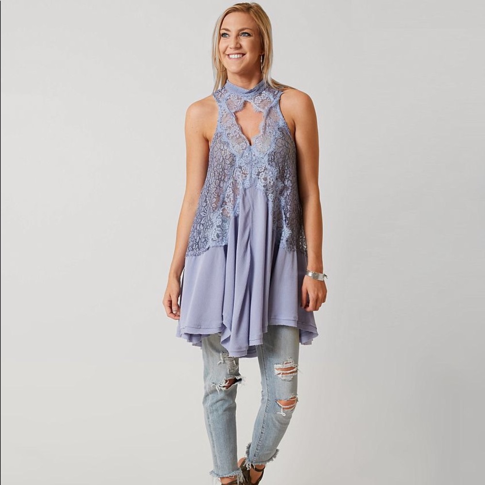 Free People Tell Tale Heart Lace Tunic